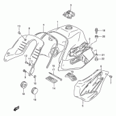Схема вузла: Паливний бак (Model s) для Suzuki DR650 DR650RE