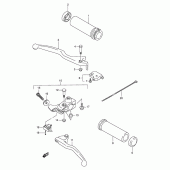 Схема узла: Ручки руля для Suzuki LS650 Savage