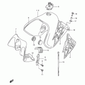 Схема вузла: Паливний бак (Model t/v) для Suzuki DR650 DR650SE