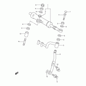 Схема вузла: Рульовий демпфер (Model w/x/y/k1) для Suzuki TL1000