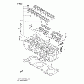 Схема вузла: Головка циліндра Suzuki GSX-R1000