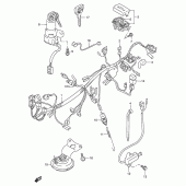 Схема вузла: Електропроводка Suzuki GSX750 Katana
