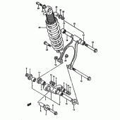 Схема вузла: Важіль прогресії для Suzuki DR650 DR650R