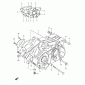 Схема узла: Картер двигателя для Suzuki TS185