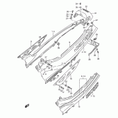 Схема вузла: Бічні панелі (Model k/l) для Suzuki GSX750 Katana