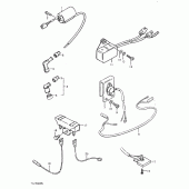 Схема вузла: Електроустаткування для Suzuki TS250