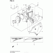 Схема узла: Воздушный фильтр для Suzuki DR-Z400 DR-Z400SM