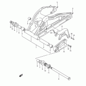 Схема вузла: Задній важіль підвіски (Model n) для Suzuki RGV250