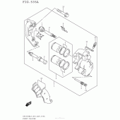 Схема узла: Передний тормозной суппорт для Suzuki DR650 DR650SE