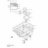 Схема узла: Поддон картера для Suzuki GSX750 Katana