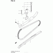 Схема вузла: Ланцюг ГРМ & Натягувач & Заспокоювач для Suzuki UH200 Burgman