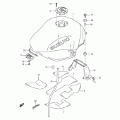 Схема вузла: Паливний бак (Model y/k1) для Suzuki GSX600 Katana