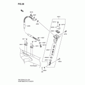 Схема узла: Задний тормозной цилиндр для Suzuki RM-Z250
