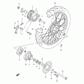 Схема вузла: Заднє колесо Suzuki GZ250 Marauder