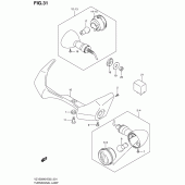 Схема узла: Поворотники для Suzuki VZ1500 Intruder M1500