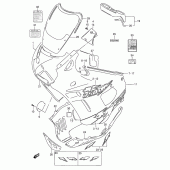 Схема узла: Передний обтекатель (Model s) для Suzuki GSX750 Katana