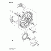 Схема узла: Переднее колесо для Suzuki RM-Z250
