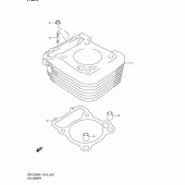 Схема узла: Цилиндр для Suzuki DR-Z250