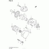 Схема узла: Масляный насос для Suzuki DR-Z400 DR-Z400SM