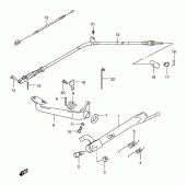 Схема узла: Подножка & Задний тормоз для Suzuki GZ250 Marauder