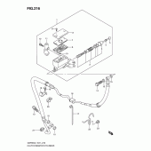 Схема узла: Главный цилиндр сцепления (Gsf650ual1 e21) для Suzuki GSF650 Bandit S