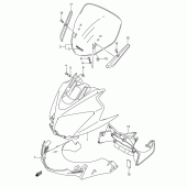 Схема вузла: Передній обтічник (Model k4/k5/k6) для Suzuki DL1000 V-Strom