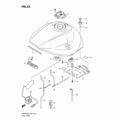 Схема вузла: Паливний бак для Suzuki GSF650 Bandit S