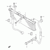 Схема узла: Масляный охладитель для Suzuki GSX750 Katana