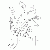 Схема вузла: Кермо & Тросики (Model k1/k2) для Suzuki AN400 Burgman (EU analogue of SkyWave)