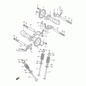 Схема вузла: Розподільний вал & Клапан для Suzuki VL250 Intruder LC