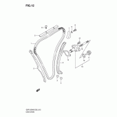 Схема вузла: Ланцюг ГРМ & Натягувач & Заспокоювач для Suzuki GSF1200 Bandit
