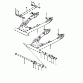 Схема узла: Задний рычаг подвески для Suzuki GS1000