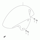Схема вузла: Переднє крило для Suzuki GSX1300 Hayabusa