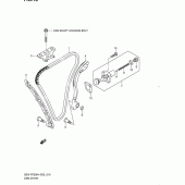 Схема вузла: Ланцюг ГРМ & Натягувач & Заспокоювач Suzuki GSX-R600