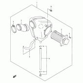 Схема узла: Воздушный фильтр для Suzuki GZ250 Marauder