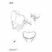 Схема узла: Накладка фары (Rmx450zl1 e33) для Suzuki RMX450