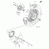 Схема вузла: Заднє колесо Suzuki VS600 Intruder 600