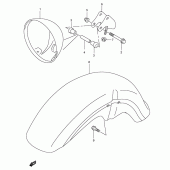 Схема узла: Кожух фары для Suzuki GZ250 Marauder