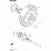 Схема вузла: Заднє колесо (Dl650Al6 E03) для Suzuki DL650 V-Strom