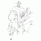 Схема вузла: Паливний бак (Model m e21) для Suzuki DR250