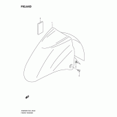 Схема узла: Переднее крыло (An650l0) для Suzuki AN650 Burgman (EU analogue of SkyWave)