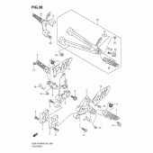 Схема узла: Подножки для Suzuki GSX-R750