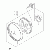 Схема вузла: Фара (Model k2/k3/k4/k5 e6, e24) для Suzuki DR200