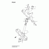 Схема узла: Рулевая траверса (E33) для Suzuki DR-Z250