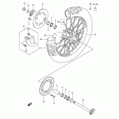 Схема вузла: Заднє колесо Suzuki DR-Z400 DR-Z400S