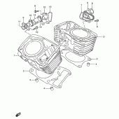 Схема вузла: Циліндр для Suzuki VS800 Intruder 800