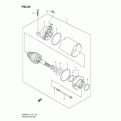 Схема узла: Стартер электрический для Suzuki GSX650