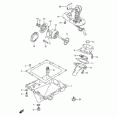 Схема вузла: Масляний насос & Піддон & Паливний насос Suzuki GSX-R600