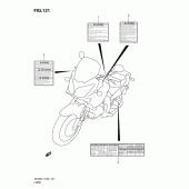 Схема вузла: Інформаційні наклейки (Dl650l1 e2) для Suzuki DL650 V-Strom