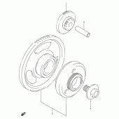 Схема вузла: Привід стартера Suzuki GSX600 Katana